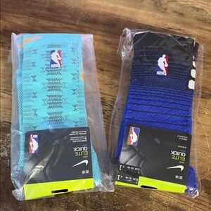 Nike NBA Elite Quick Crew Socks - Black and Blue